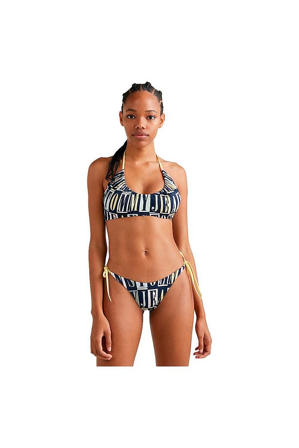 String Side Tie Kadın Siyah Bikini Altı - 2