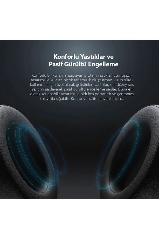 Sounparty Rs-600 ANC Mikrofonlu Bluetooth 5.3 Kulaküstü Kulaklık- ANC-ENC 20 Saat Kullanım - 6
