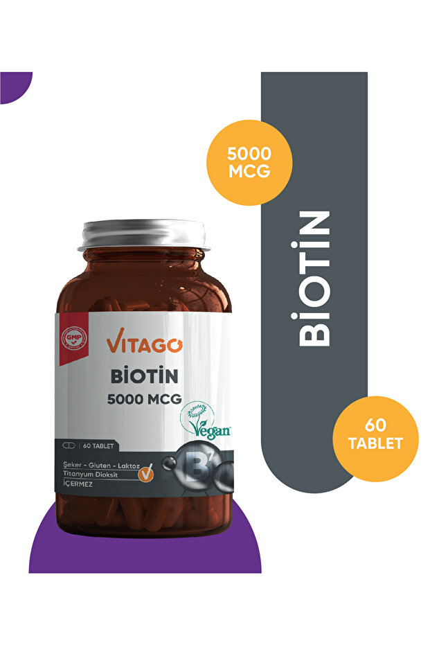 Premium Biotin 5000 Mcg 60 Tablet - 1