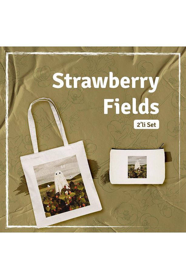 Strawberry Fields - 2'li Set (ÇANTA VE KALEMLİK) - 1