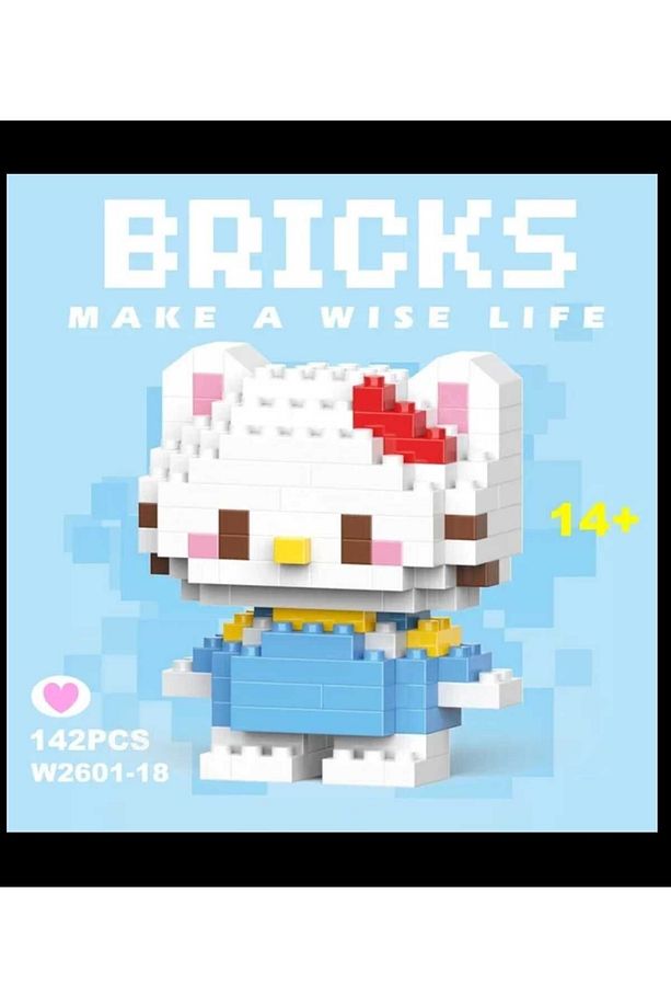 Sanrio Hello Kitty Bricks Karakter Figürü 3D Yapboz Puzzle Yapı Oyuncakları - 3