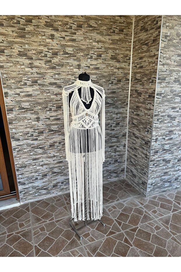 Festival Outfit , Macramé Beach Dress, Bohemian Dress, Greek Goddess