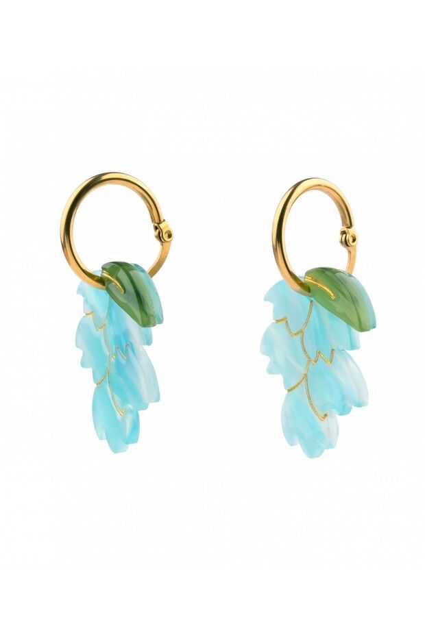 أقراط متدلية على شكل عظمة العنب الفاخرة - 1