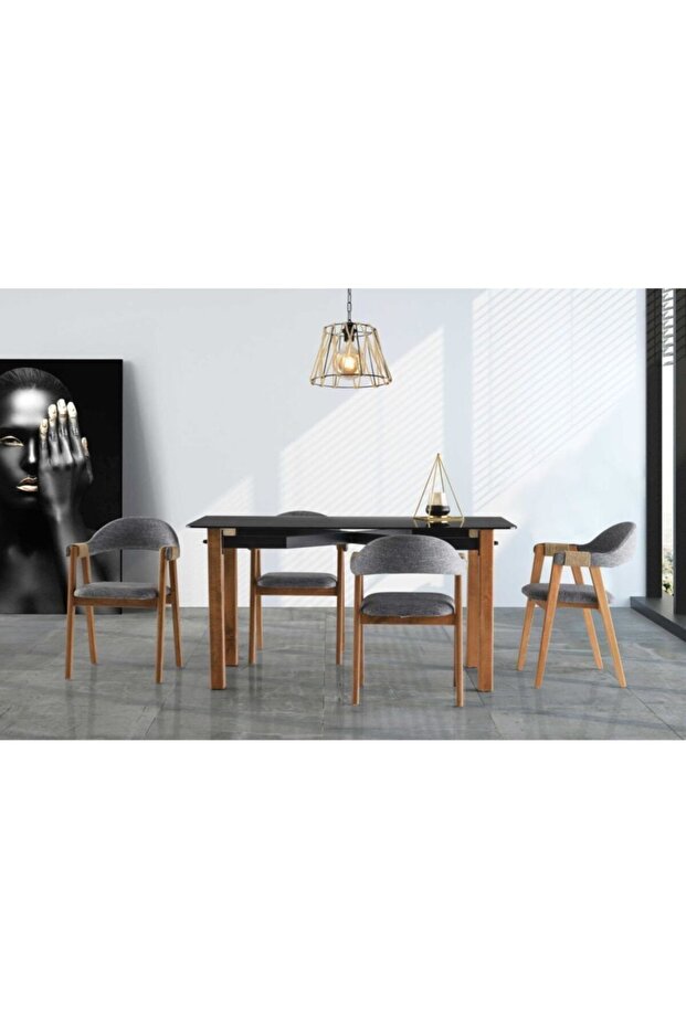 Loop Cam Mutfak Masası Loop Sandalye Takımı - 2