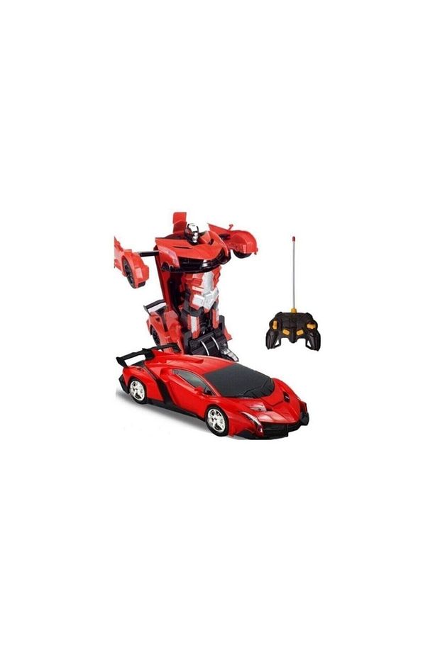 Araba Robota Dönüşen Ferrari Uzaktan Kumandalı ( Şarjlı ) Transformers Sesli 2 In 1 Rc Araba 1.18 - 3