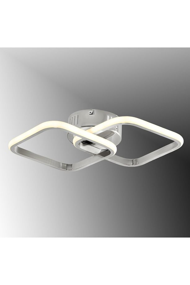 TT405-2-KR TT Aydınlatma Krom Kaplama 2 li Kare ( Gün Işığı ) Led Avize - 1