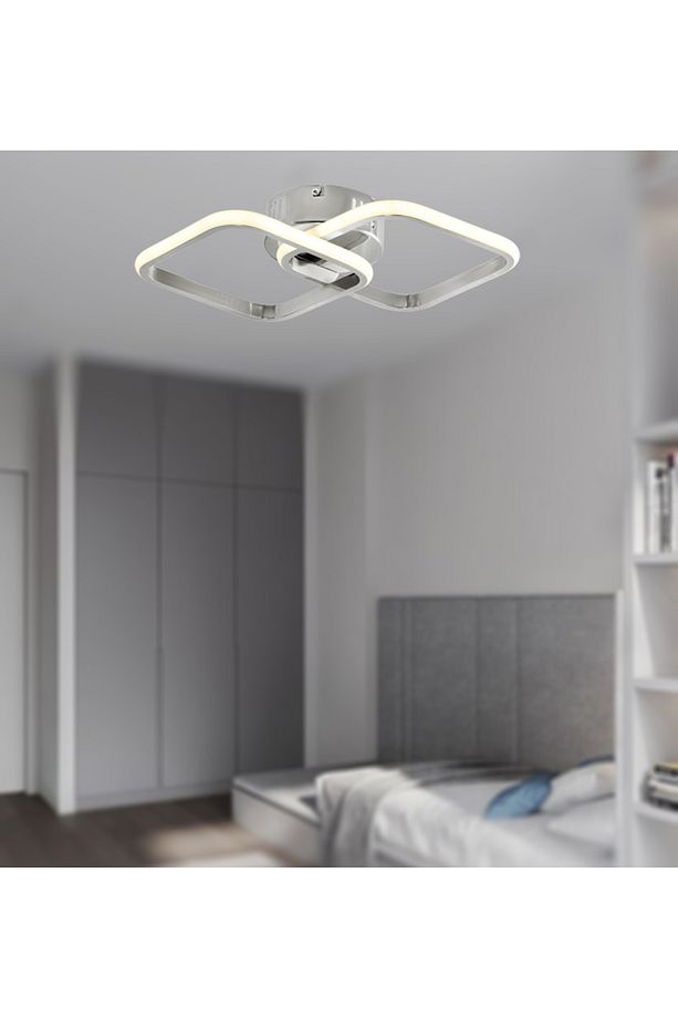 TT405-2-KR TT Aydınlatma Krom Kaplama 2 li Kare ( Gün Işığı ) Led Avize - 2