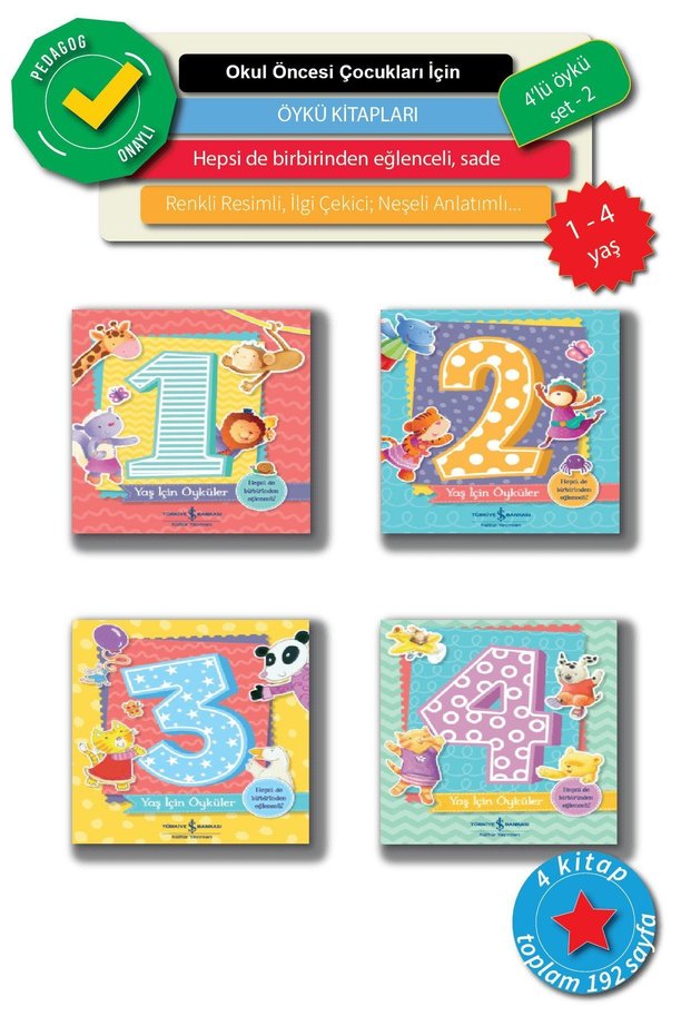 Yenii-1 - 2 - 3 - Stories for 4 Years Old, Simple Narration, Colorful, Illustrated, Fun