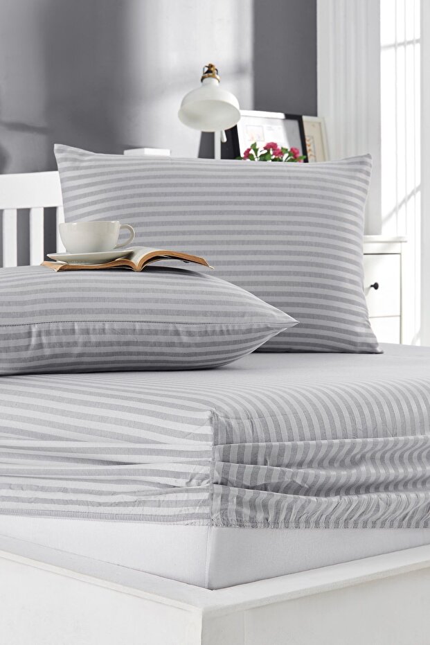 طقم شراشف ستان مثبت (3 مقاسات مختلفة) - 1