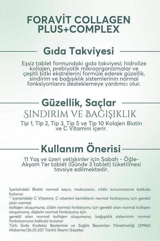 5 Tip Kolajen Tip 1, Tip 2, Tip 3, Tip 5 ,tip 10, ( Selenyum , C Vitamini Ve Çinko ) 90 Tablet - 3