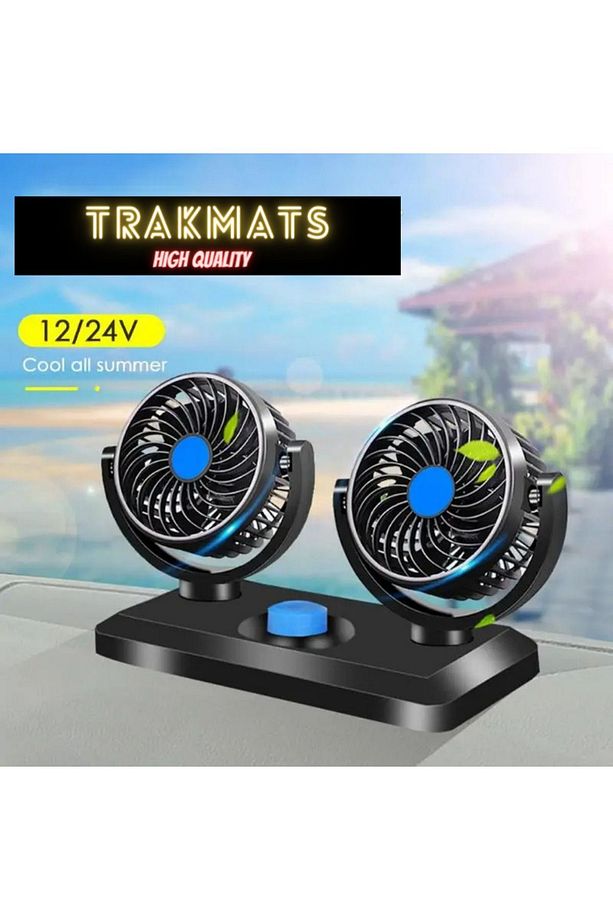 TÜM ARAÇLARA UYUMLU ARAÇ İÇİ TORPİDO ÜSTÜ 360 DERECE DÖNEBİLEN 12V GÜÇLÜ VANTİLATÖR 6,5W - 1
