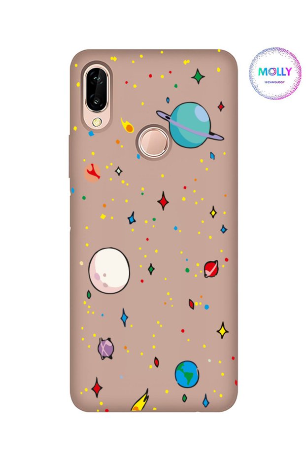Sand Pink Planet Pattern Silicone Case for Huawei P20 Lite