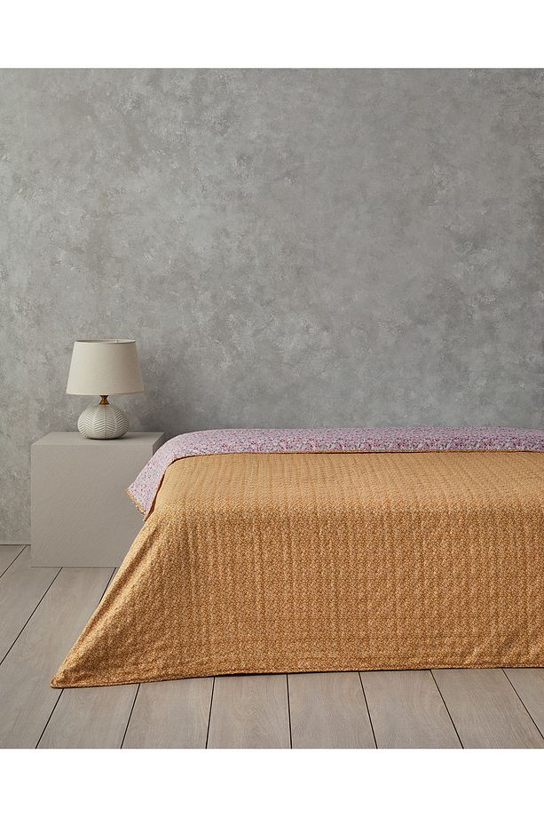 Chamomile Cluster Tek Kişilik Çok Amaçlı Örtü Pembe - 2