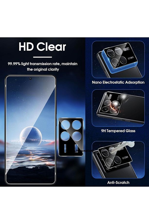 Xiaomi Poco X6 Pro Kamera Lens Koruma Camı Ve Temperli Ekran Camı Seti (BİRER ADET) - 3