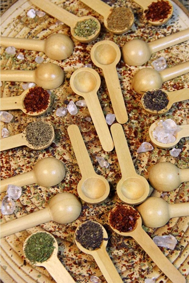 9'lu Bambu Baharat Kaşığı - 1