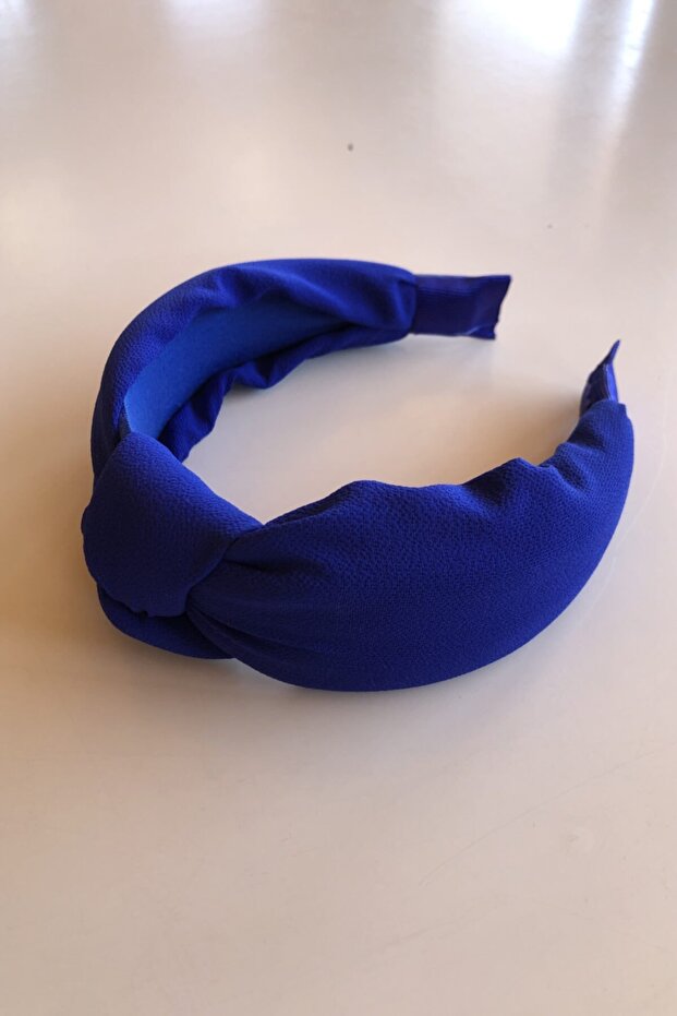 Light navy blue twist women's hair band crown