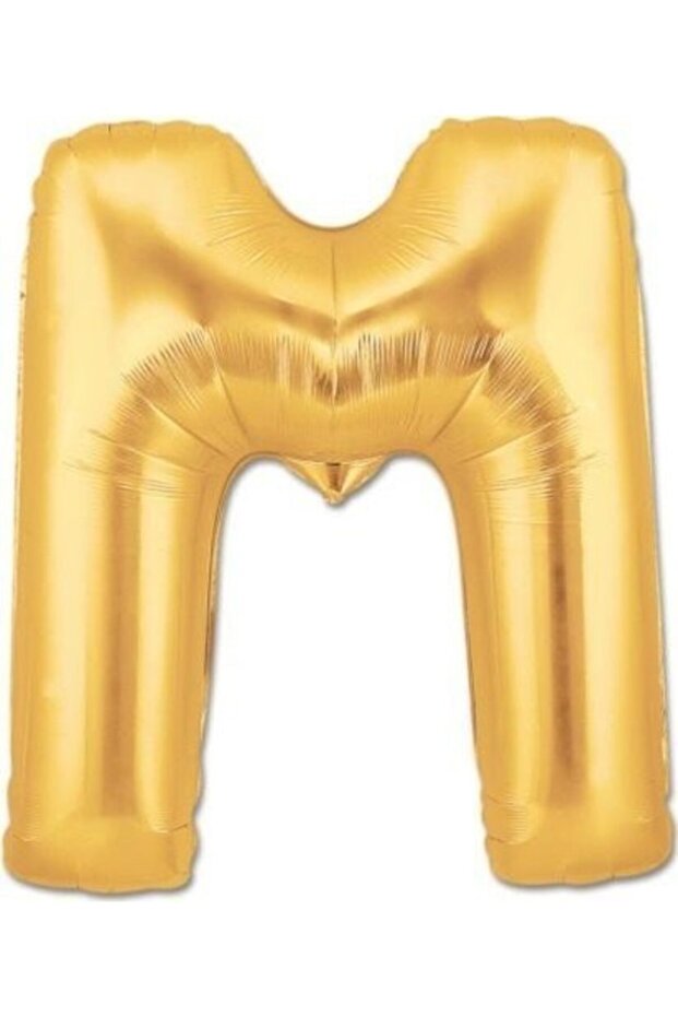 Letter Foil Balloon Letter M Large Size Balloon Golden Yellow / Dore 100CM
