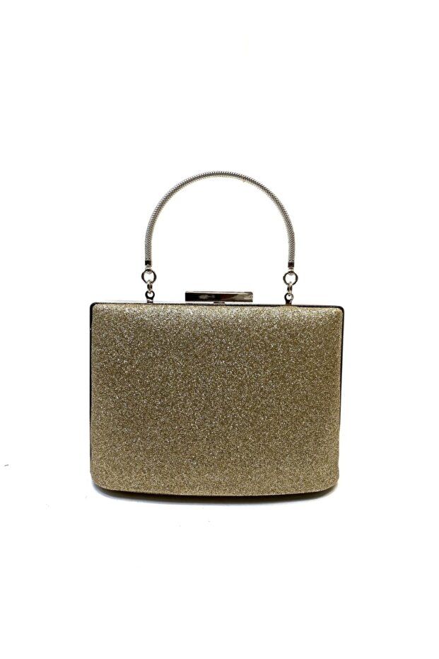 Gold Sand Glittery Women's Evening Bag