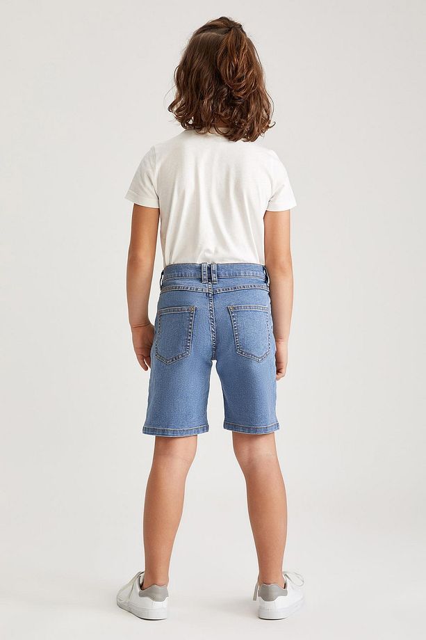 Erkek Çocuk Regular Fit Bermuda Jean Şort - 6