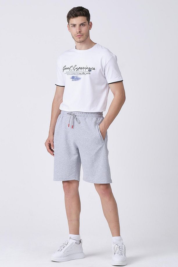 Erkek Orijinal Bermuda Regular Fit Şort Gri - 3