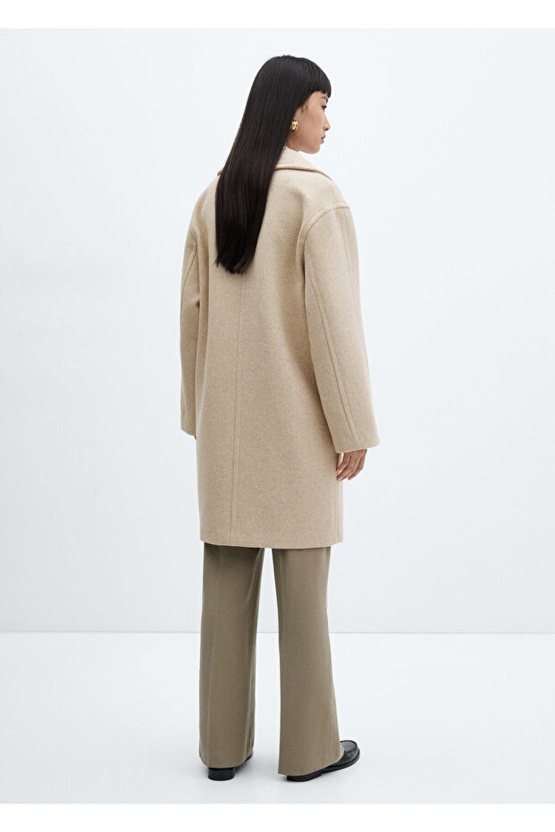Płaszcz damski beżowy - 57078268 - 8