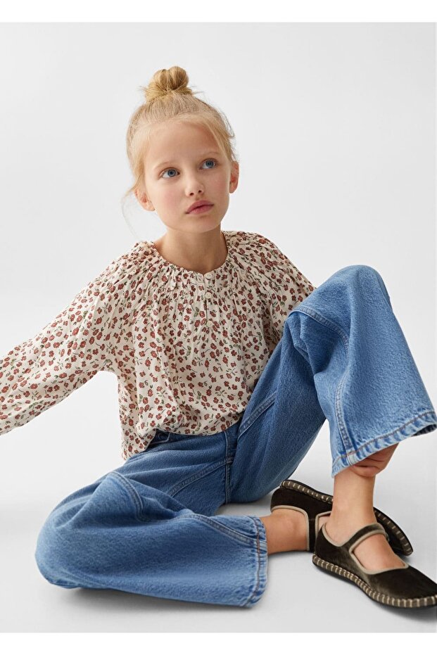 Bluse mit Blumenmuster - 6