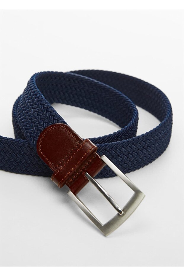 Örgü desenli elastik kemer - 4