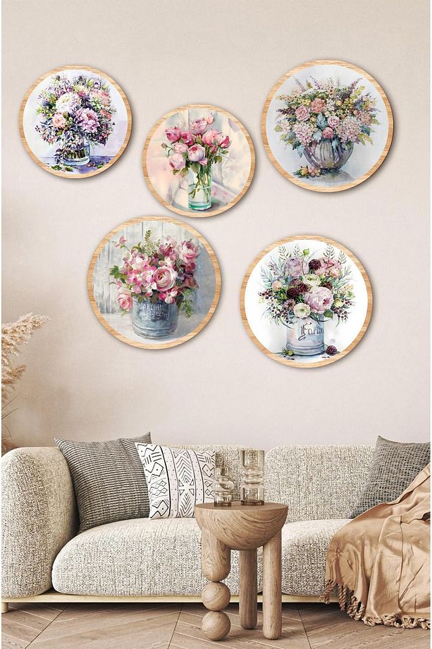 Dekorize Mdf 5 Parça Çerçeve Görünümlü Tablo Set 5008 - 2