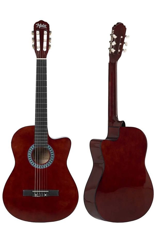 Cg-395br Kahve Renk Kesik Klasik Gitar 4/4 Yetişkin Boy Sap Ayarlı Full Set - 4