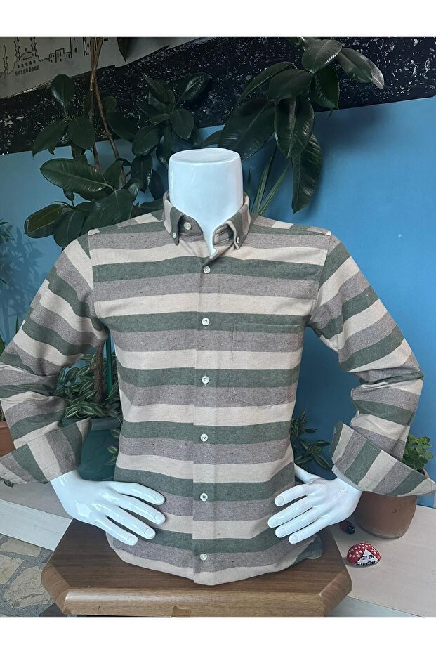 قميص شتوي مخطط - 1