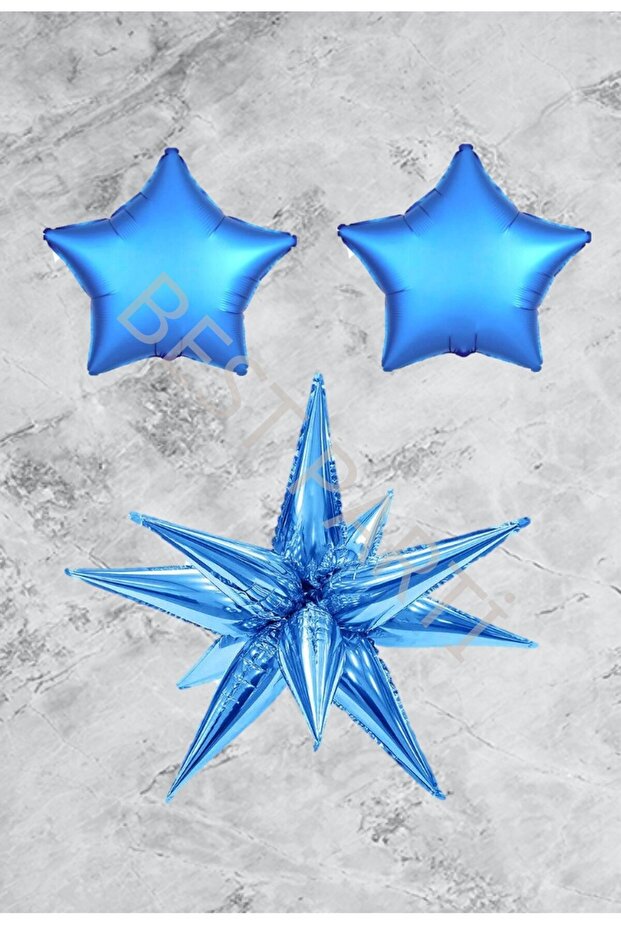 Blue Polar Star and Foil Balloon Set