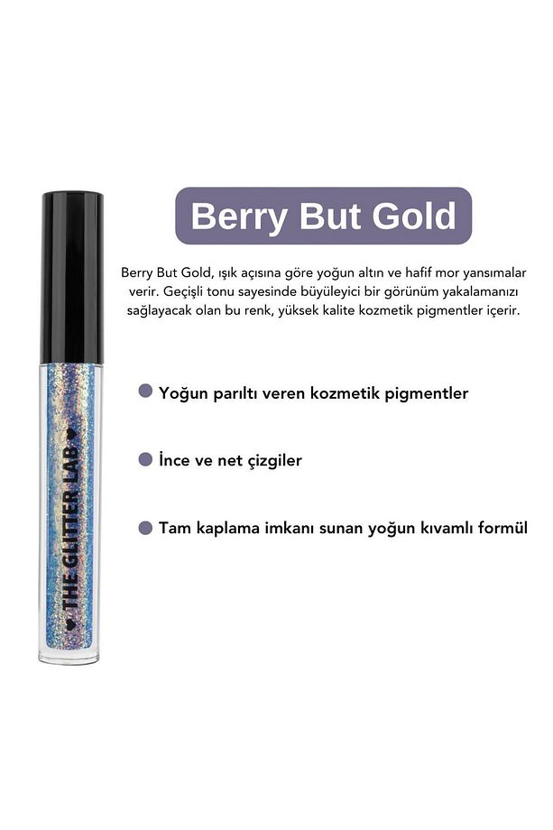 Simli Likit Eyeliner | Dazzling Liner - Berry But Gold - 5