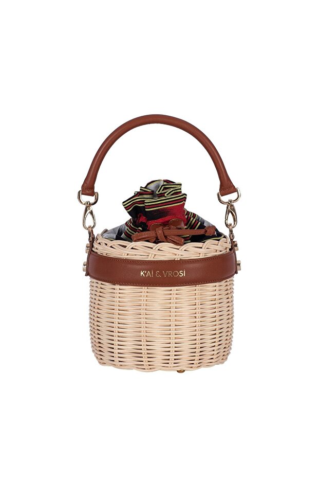 Taba Hasır Sepet Çanta - 4