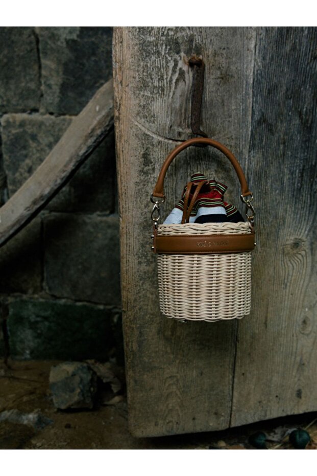 Taba Hasır Sepet Çanta - 2