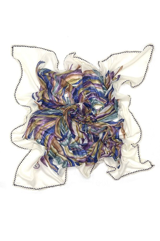 Kenarları Oyalı 5'li Set %100 Pamuklu Yazma 100X100cm Eşarp Toptan Dağıtmalık - 2
