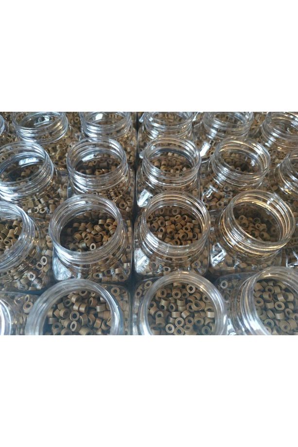 Silikonlu Saç Kaynak Boncuğu (1.000 Adet) Orta Kahve No:5 - 3