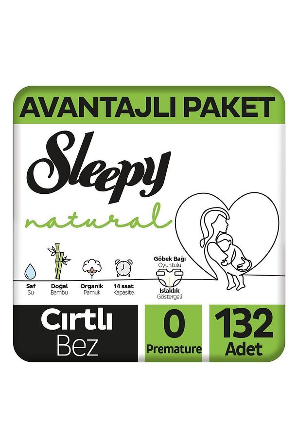 Natural Avantajlı Paket Bebek Bezi 0 Numara Premature 132 Adet - 1