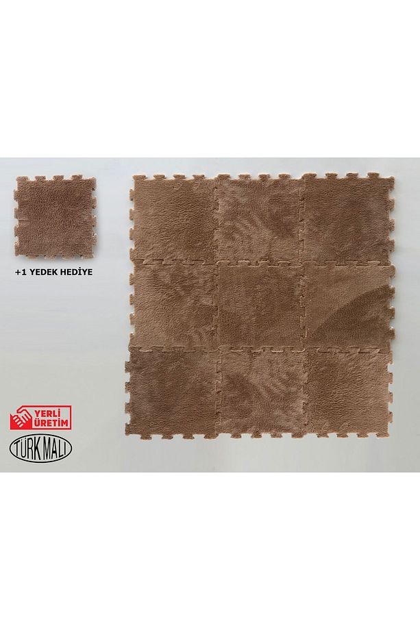 Ses ve Isı Yalıtımlı Tokyo Peluş Yapboz Halı | 9 + 1 Adet | 1 M2 | Puzzle Halı - 1