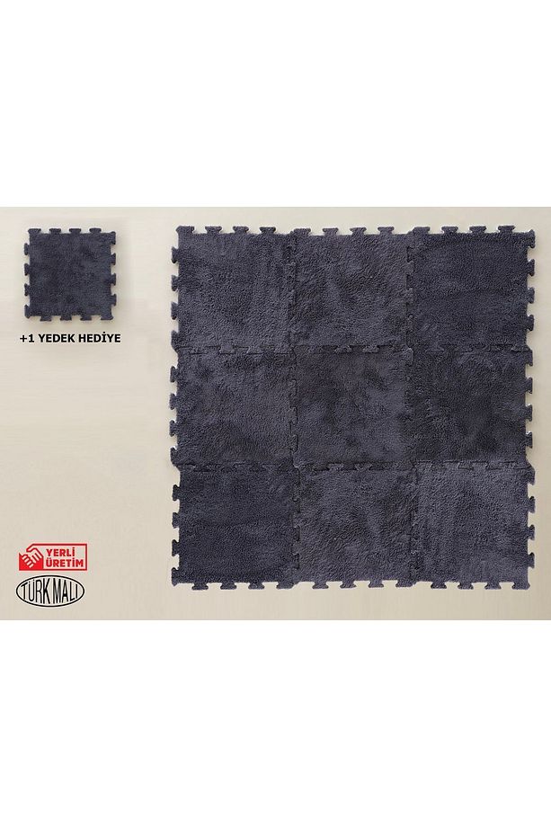 Ses ve Isı Yalıtımlı Tokyo Peluş Yapboz Halı | 9 + 1 Adet | 1 M2 | Puzzle Halı - 1
