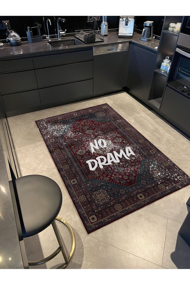 Written Collection No Drama Written Patterned Creative Modern Decorative Carpet 01