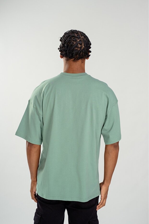 Ανδρικό μπλουζάκι Oversize Mint - Basic - 6