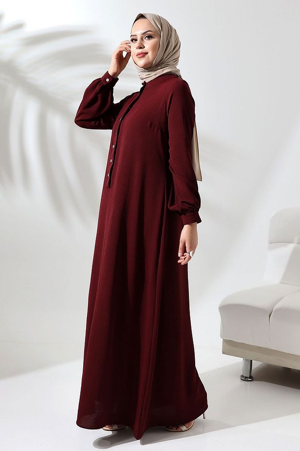 Çıtçıtlı Patlı Elbise - 5