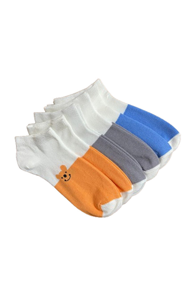 High Cotton Teddy Bear Patterned 6-Piece Booties Socks Set