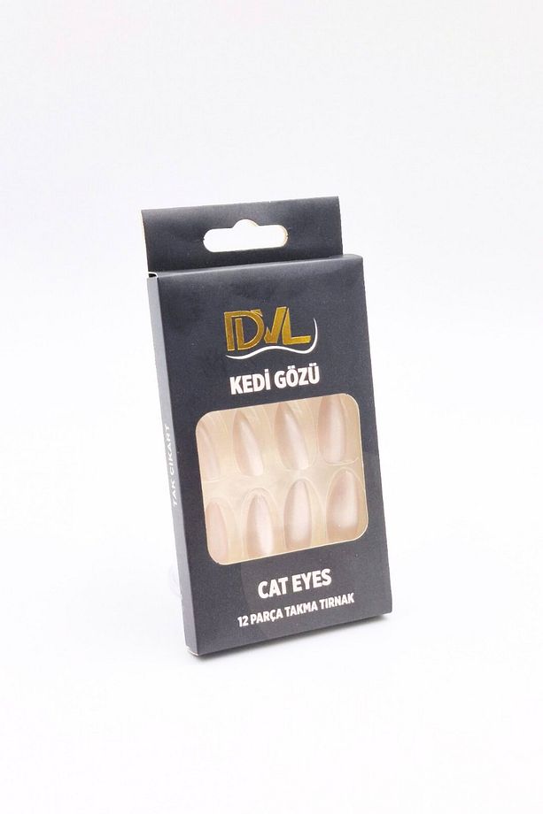 Kedi Gözü 12'li Takma Tırnak - Cat Eyes (Yansımalı) Kendinden Yapışkanlı Takma Tırnak Seti - 6