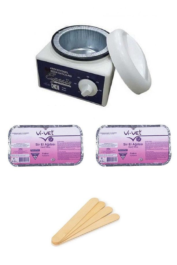 Ağda Seti -Pudralı Kalıp Ağda 2 Adet + Ağda Makinesi - 1