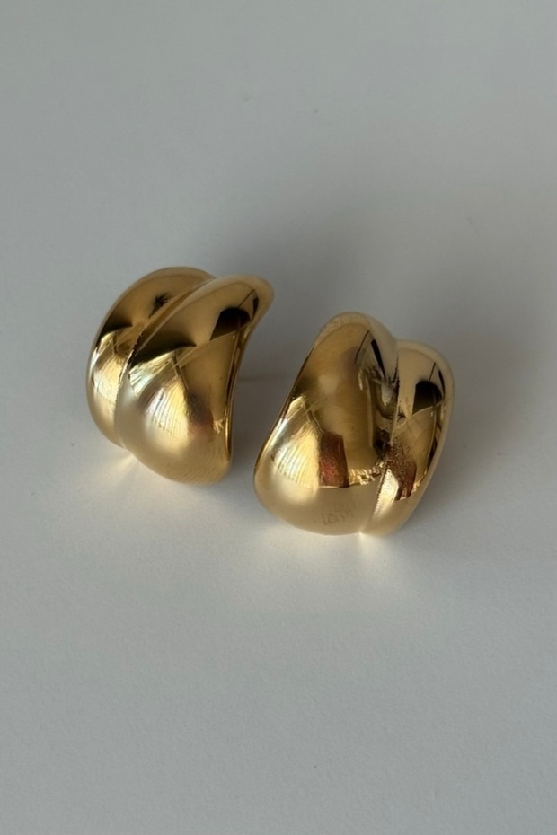 316L Stainless Steel Vintage Domed Earrings