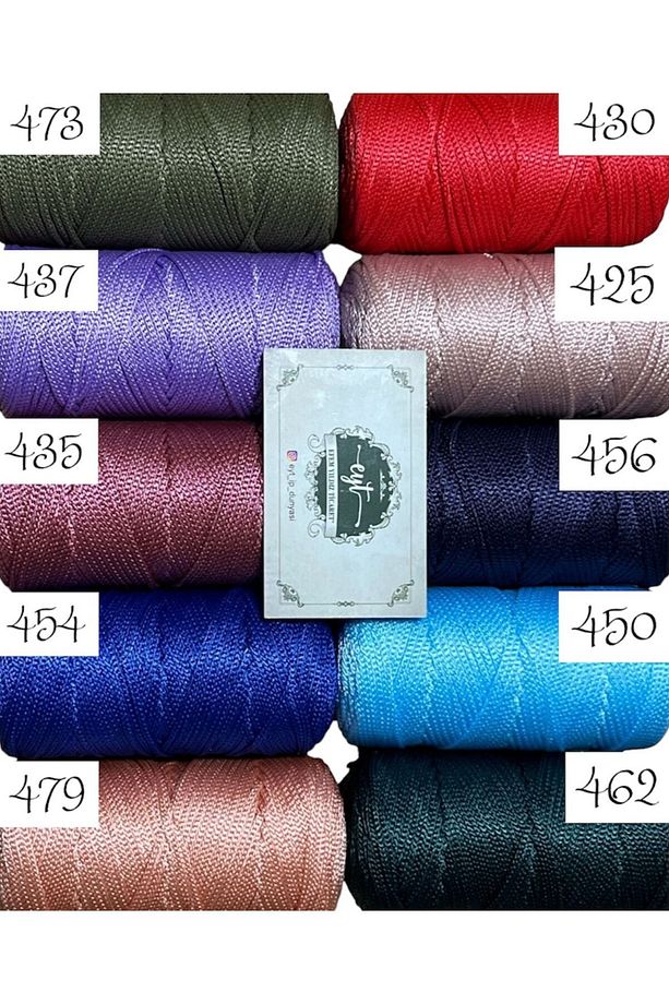 Makrome Ip 100gr Premium Polyester Supla , Canta Orgu Ipi Zengin Renk Çeşitliği - 4