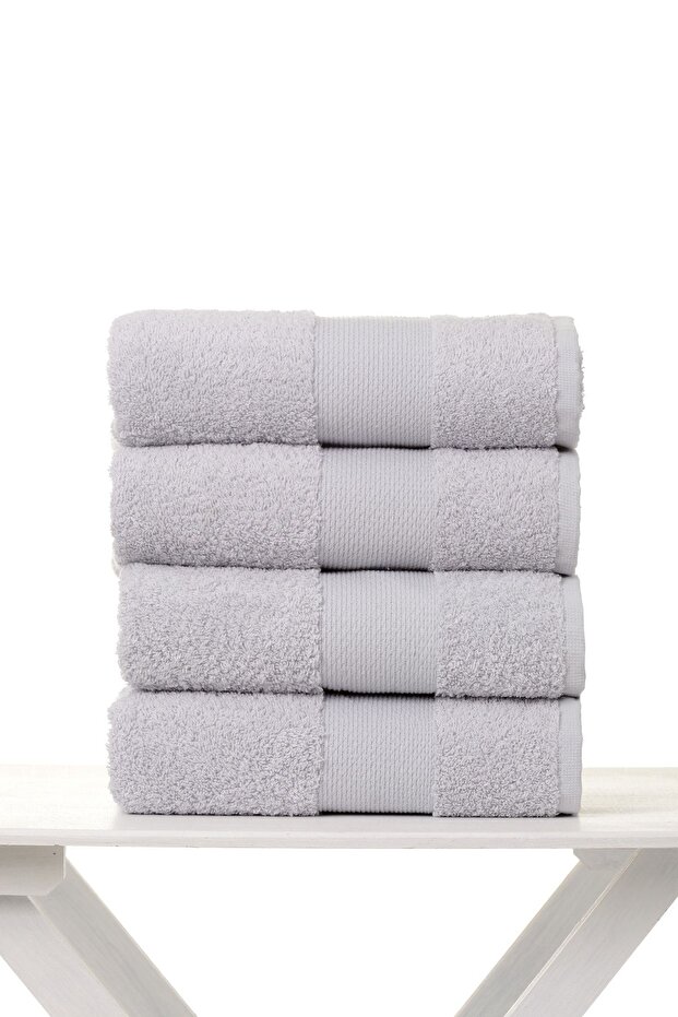 Gray 50x90 Set of 4 Face Towels