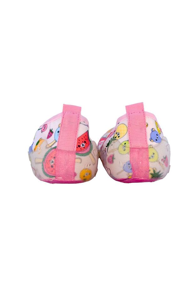 Ayıcık Desenli Pembe Kız Çocuk Kaydırmaz Tabanlı Deniz Ayakkabısı-F-7000 - 5