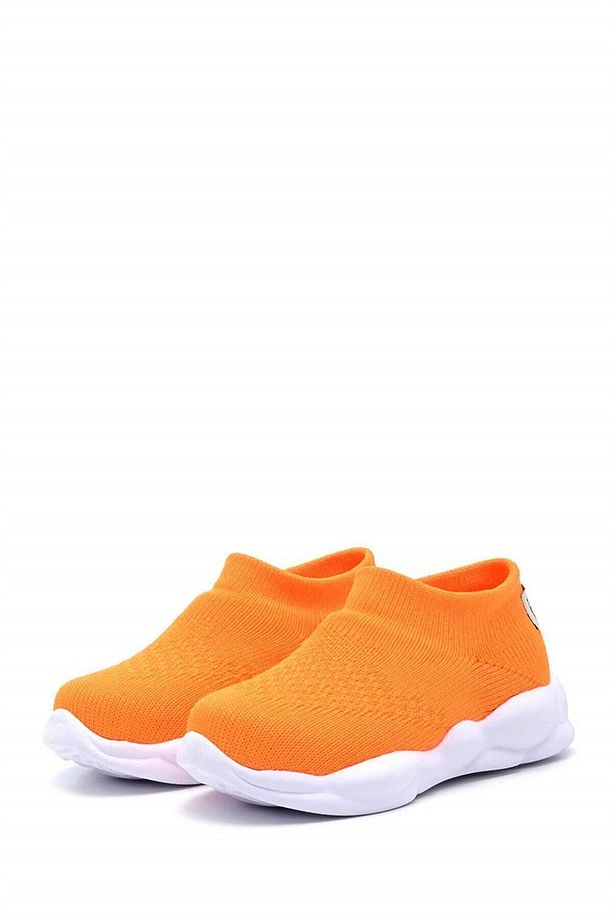 Ultra Hafif Memory Foam Iç Taban Çocuk Triko Spor Ayakkabı Neon Turuncu-m-1002 - 2